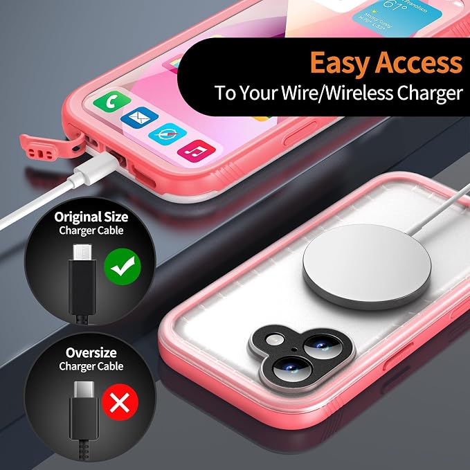 Cozycase TOP Waterproof Case for iPhone 17 - Military Heavy Duty 360 Shockproof Full Body with Screen Camera Protector Double IP68 Water Dust Drop Proof Hard Rugged Tough Bumper Front Back Slim Cover