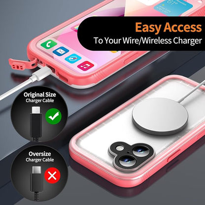 Cozycase TOP Waterproof Case for iPhone 17 - Military Heavy Duty 360 Shockproof Full Body with Screen Camera Protector Double IP68 Water Dust Drop Proof Hard Rugged Tough Bumper Front Back Slim Cover
