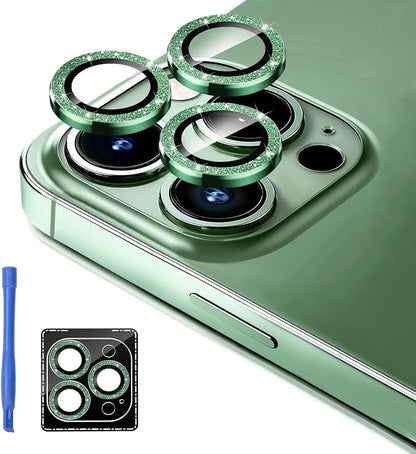 Jeluse [3X2 Pack Designed for iPhone 13 Pro/iPhone 13 Pro Max Camera Lens Protector, 9H Tempered Glass Screen Protector Cover [Alignment Kit Eazy installation] Metal Individual Ring