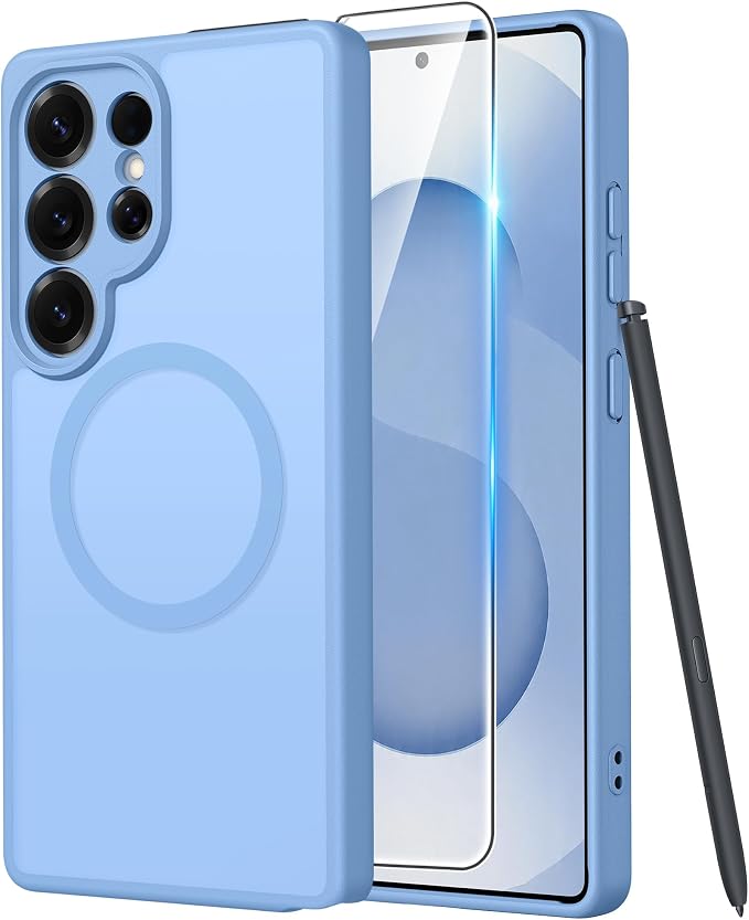 FNTCASE for Samsung Galaxy S25 Ultra Case, Compatible with Magsafe | Screen Protector, Full Camera Protection, Translucent Matte, 14FT Military Grade Drop Proof, Protective Phone Cover