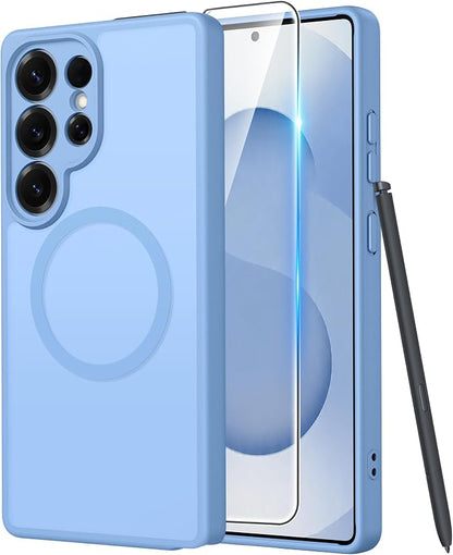 FNTCASE for Samsung Galaxy S25 Ultra Case, Compatible with Magsafe | Screen Protector, Full Camera Protection, Translucent Matte, 14FT Military Grade Drop Proof, Protective Phone Cover