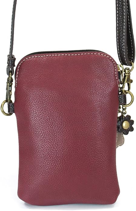 CHALA Dog Collection Cell Phone Crossbody Purse-Women PU Leather/Canvas Multicolor Handbag with Adjustable Strap