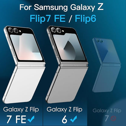 JETech Front Screen Protector for Samsung Galaxy Z Flip 7 FE/Flip 6, 3-Pack | Tempered Glass, Easy Installation Tool, HD Clear, Case-Friendly