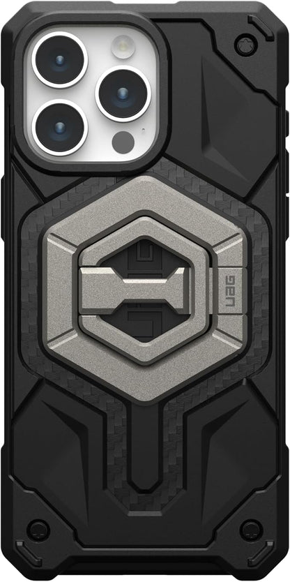 URBAN ARMOR GEAR UAG Magnetic Phone Ring Stand Compatible with MagSafe Magnet, Removable Metal Finger Ring Grip & 360 Rotation Adjustable Kickstand for iPhone 17, Galaxy S26, Titanium