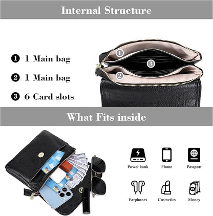 MINICAT RFID Blocking Small Crossbody Bags for Women Vegan Leather Mini Travel Purses Cell Phone Purse Cross Body Bag
