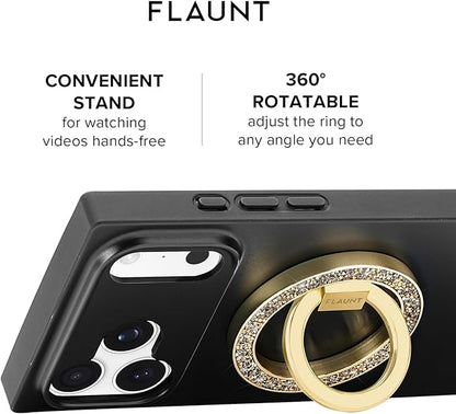 Flaunt MagSafe Ring Phone Stand - Limited Edition Magnetic Phone Grip - Slim, Collapsible Ring Holder & Stand - Detachable, 360° Rotation - Compatible with All MagSafe Cases - Gold Brilliance