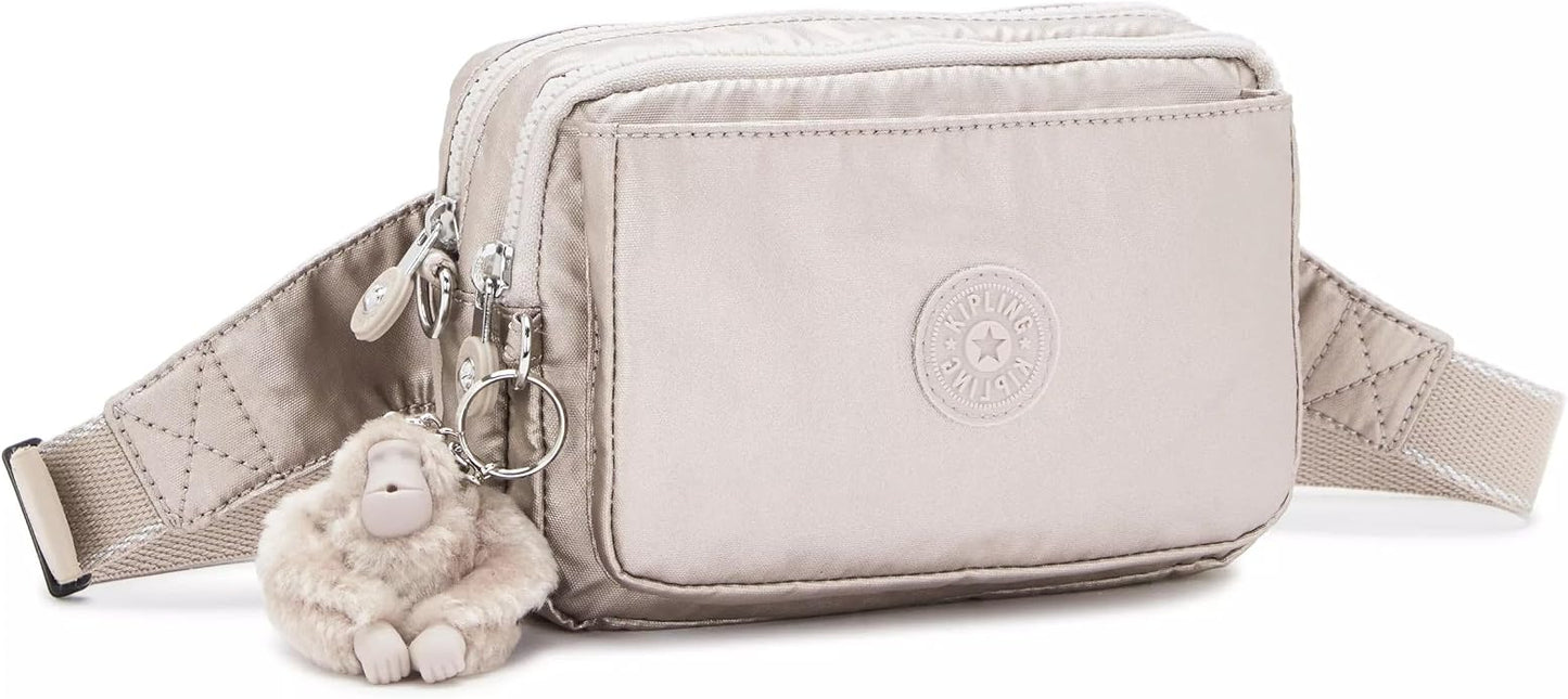 Kipling Women’s Abanu Multi Crossbody Bag, Lightweight, Adjustable Nylon Waist Pack with Multi-Compartment Zip Pockets