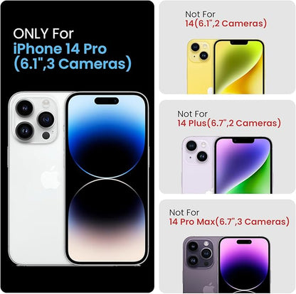 FireNova Designed for iPhone 14 Pro Case, Silicone Upgraded [Camera Protection] Phone Case, Soft Anti-Scratch Microfiber Lining Inside, 6.1 inch, Klein Blue