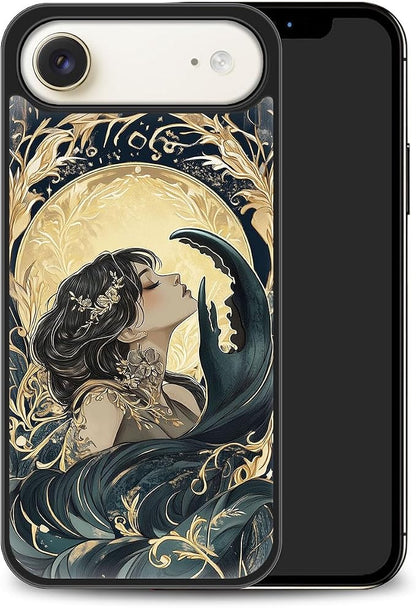 Constellation Series - Cancer Designs Magnetic for iPhone 17 air Case, Tarot Style Model Glass Phone Cover, Compatible with Magsafe, Pocket-Friendly - fits iPhone 17 air Case for Women