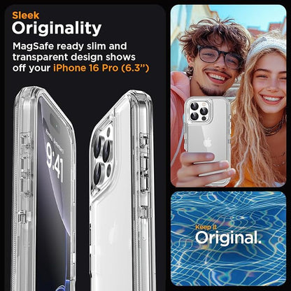AICase for iPhone 16 Pro Case Clear 3 in 1 Heavy Duty Drop Protection Full Body Rugged Shockproof/Dust Proof 3-Layer Military Protective Tough Durable Cover for iPhone 16 Pro 6.3"_5