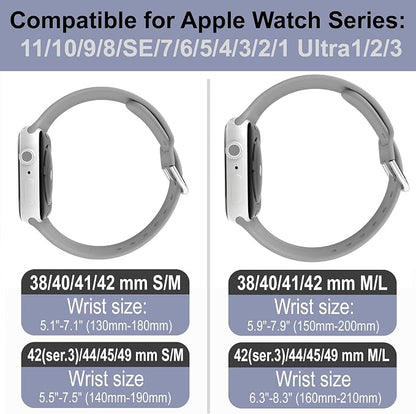 God is Greater Than the Highs and Lows Watch Band Compatible with Apple Watch Laser Engraved iWatch Band Silicone 38mm - 49mm Strap Jesus Psalm Christian God Blessed (42/44/45/46/49mm M/L, Grey)
