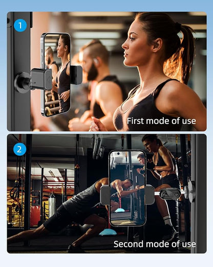 Gym Magnetic Phone Holder, 360°Adjustable, Magnetic Phone Holder Mount for Gym, Portable Gym Accessories, Workout Gift for Men and Women, Compatible with iPhone 16 15 14 13 Pro Max