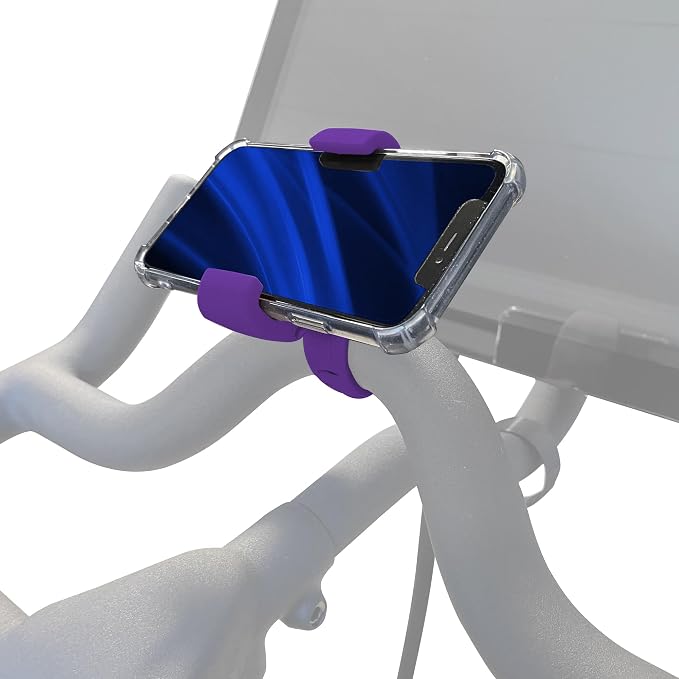 Silicone Bike Phone Holder Designed for Peloton and Exercise Bike- Cell Phone Mount for Stationary Exercise Bike Accessories