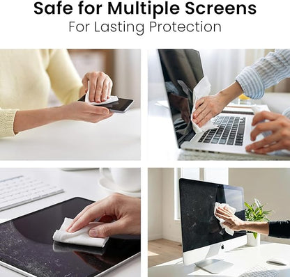 EVEO Screen Wipes - Electronic Wipes, Computer Screen Cleaner Wipes for Electronics | Computer Screen Wipes Phone Wipes & Lens Wipes for PC, Laptop, Phone, Car & More - Microfiber Included (300 Pack)