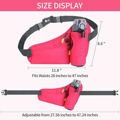 Hydration Belt,Running Water Bottle Belt for Women - Hydration Fanny Pack with Water Bottle Holder for Hiking, Walking, Gym | Lightweight Waist Pack for Running, Fitness, Marathon Essentials