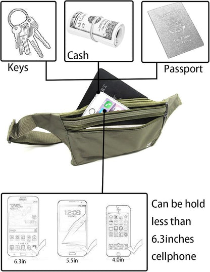 Naoki Outdoor Sports Running & Jogging & Travel Waterproof Utralthin Waist Pack/Bag Runner Belt