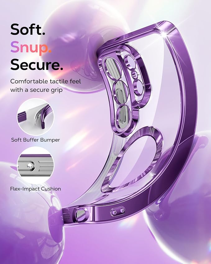 Meifigno Magnetic Case for Samsung Galaxy S26 Ultra 6.9" + Removable Phone Grip Kit, [Phone Ring Holder with Built-in Mirror] [Compatible with MagSafe] [Glitter Card & Wrist Strap], Cobalt Violet