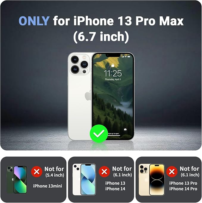 jaroco Magnetic for iPhone 13 Pro Max Case, [Compatible with MagSafe][Military Grade Drop Protection][Heavy Duty Protection][Non-Slip][Shockproof] 2-Layer Durable Bumper Phone Case 6.7''-Army Green