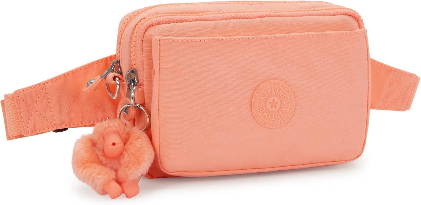Kipling Women’s Abanu Multi Crossbody Bag, Lightweight, Adjustable Nylon Waist Pack with Multi-Compartment Zip Pockets