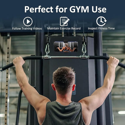 Magnetic Gym Phone Holder 360°Adjustable Magnetic Phone Holder Gym Magnet Phone Mount for Gym Compatible with 4.7-6.5" Smartphones