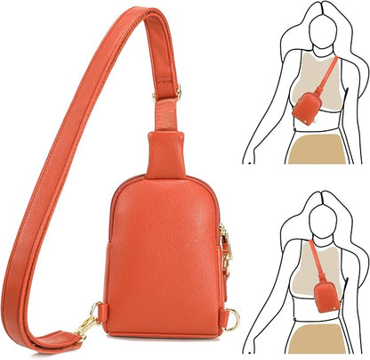 INICAT Small Sling Bag for Women Everyday & Travel Crossbody Bags Lightweight Cross Body Purses Vegan Leather