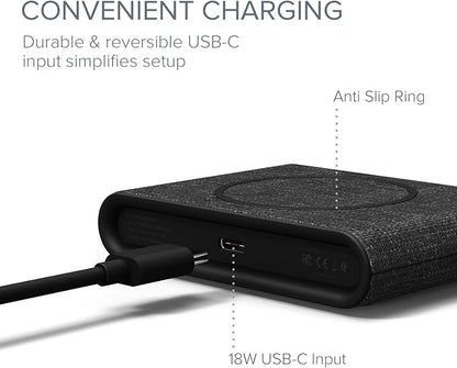 iOttie iON Wireless Mini Fast Charging Pad || Qi-Certified Charger 7.5W for iPhone XS Max R 8 Plus 10W for Samsung Galaxy S10 E S9 S8 Plus Edge, Note 9 | AC Adapter NOT Included | Charcoal