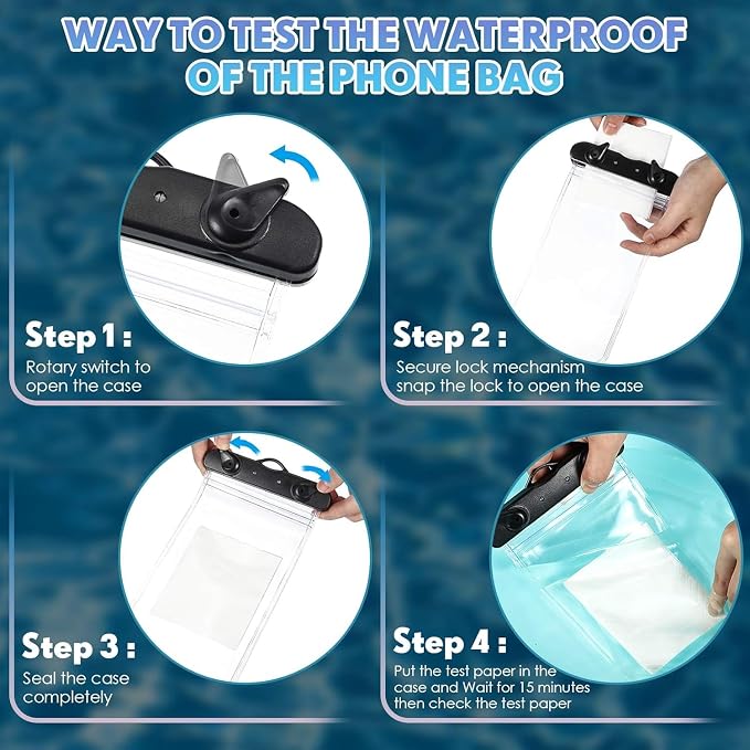 Weewooday 32 Pieces Waterproof Phone Pouch Bulk Universal Multicolor Cellphone Case Ipx8 Waterproof up to Smartphone 6.9 Inch for Cruise Gifts Beach Pool Party Outdoor Swimming Snorkeling