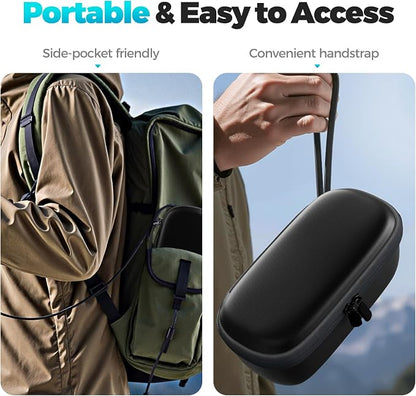 ProCase Hard Carrying Case for Anker 737 Power Bank 25000mAh 165W -Black | Zippered Travel Storage Organizer, Mesh Pocket for Cables & Accessories, Portable Charger Bag