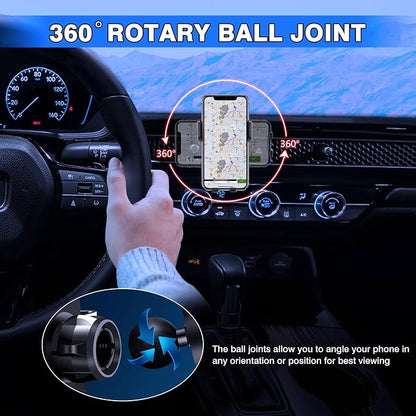 Karltys Car Phone Holder, Air Vent Dash Car Phone Mount Thick Case Friendly, Hands Free Phone Holder for Honda Civic 2022-2025 2026 11th Gen. Interior Accessories