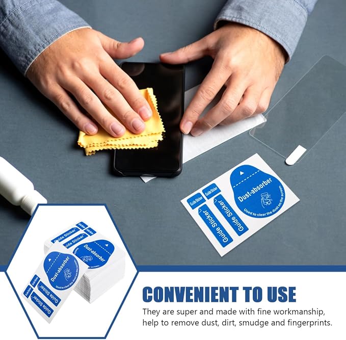 200pcs Film Dust Removal Sticker Computer Stickers Laptop Keyboard Stickers Camera Screen Remover Absorber LCD Dedust Sticker LCD Screen Removal Remover Paper