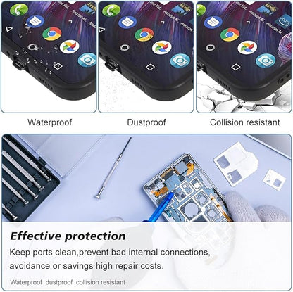 12PACK USB C Anti Dust Plug with Easy-Grip Tab Compatible with iPhone 17 16E 15 16 Plus Pro Max Samsung Galaxy S24-S8, A54, Google Pixel 8 7, Cell Phone Dust Cover for All USB Type-C Ports