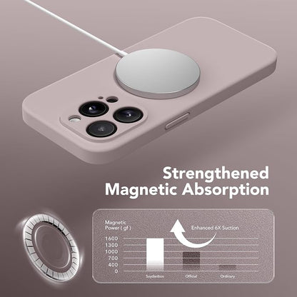 Magnetic for iPhone 13 Pro Max Case, Compatible with MagSafe, [Full Camera Protection][Screen Protector] Silicone Shockproof Protective Phone Case for iPhone 13 Pro Max 6.7", Hazel