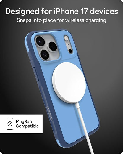 ZAGG Sedona Snap Case for iPhone 17 Pro Max - Blue Royal Ember, Drop Protection (13ft/4m), Graphene-Reinforced Multi-Layer Protection, MagSafe Phone Case with Impact-Absorbing Bumpers, Slim