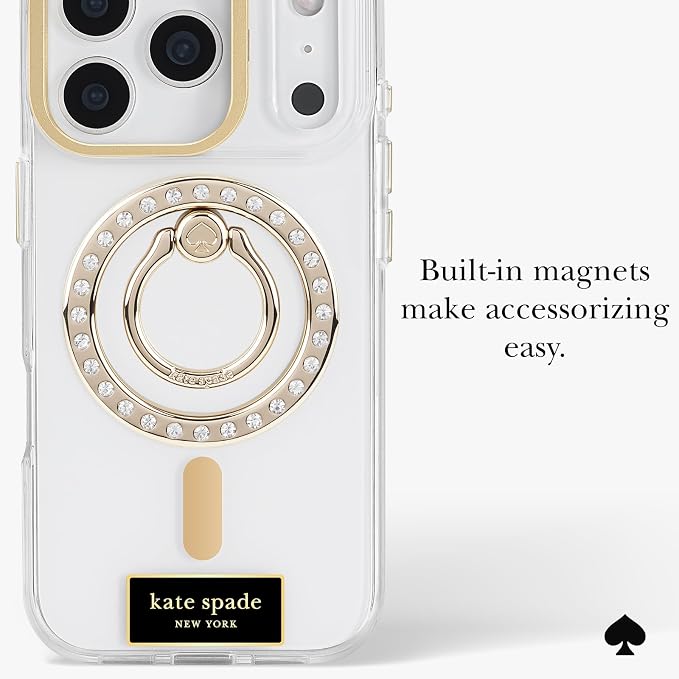 kate spade new york iPhone 17 Pro Case with Camera Stand - Compatible with MagSafe - Designer Phone Case - Icon Clear