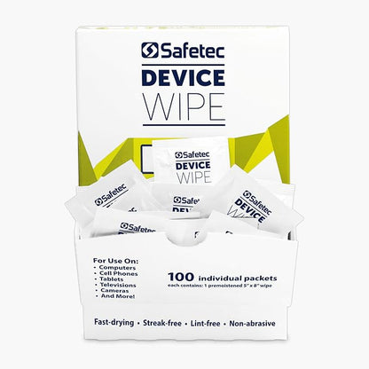 Safetec Device Wipes for Cellphones, Tablets & Screens (4 Pack of 100ct Wipes - 400 Cleaning Cloths)