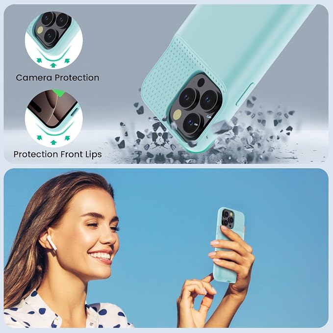 Feob Battery Case for iPhone 16 Pro Max, [2026 Upgraded] 8600mAh Slim Portable Smart Charging Case Rechargeable Protective Extended Charging Cover for iPhone 16 Pro Max (6.9 Inch)-Green