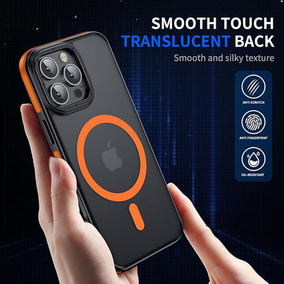 Strong Magnetic case for iPhone 16 Pro [10Ft Military-Grade Protection] Compatible with fit MagSafe Shockproof Slim Thin Cover 6.3 inch 16 Pro Phone case, Orange Bumper