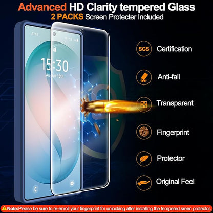 MOZOTER for Samsung Galaxy S26 Ultra Case with Magnetic,[Compatible with MagSafe][12Ft Military Dropproof][2*Screen Protector] Translucent Anti-Slip Back Slim Shockproof Case for S26 Ultra-Blue | [12Ft Military Dropproof][2*Screen Protector]Translucent...