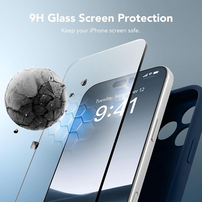 Magnetic for iPhone 17 Pro Case, Compatible with MagSafe, [Full Camera Protection][Screen Protector] Silicone Shockproof Protective Phone Case for iPhone 17 Pro 6.3", Cobalt Blue