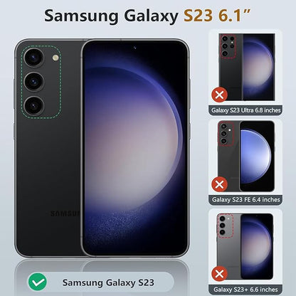 Battery Case for Galaxy S23, 10000mAh Portable Wireless Charging Case Supporting Carplay, Compatible with Galaxy S23 (6.1 inch) Rechargeable Extended Battery Charger (Black)