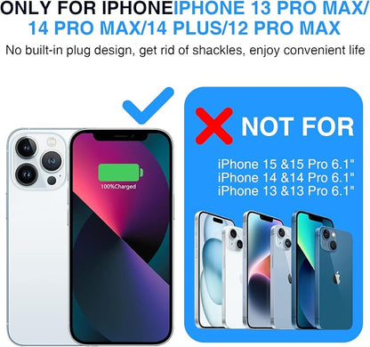 BOPPS Battery Case for iPhone 13 Pro Max/14 Pro Max/14 Plus【2026 New】Slim 8000mAh Portable Charger Case 360°Protection Rechargeable Extended Charging case for iPhone 13 Pro Max，14 Pro Max Series