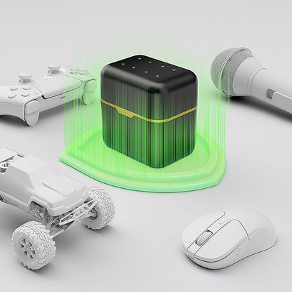 4/8 Bay 1.5V High-Speed with Individual LED Alerts for Household Devices & Speakers LED Battery Charger Case