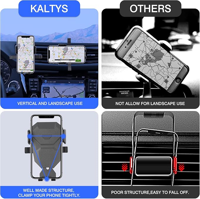 Karltys Compatible with Cell Phone Holder Nissan Rogue 2014-2020 (Not for Rogue Select) /Rogue Sport 2017-2023 /Murano 2015-2023 Car Mobile Phone Holder Dashboard Air Vent Mount Adjustable Stand