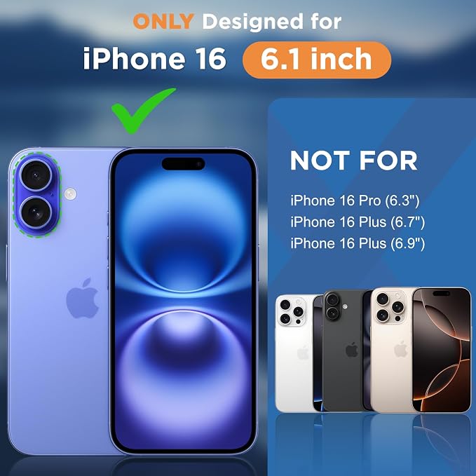 Beasyjoy for iPhone 16 Case Waterproof, Metal Heavy Duty Full Body Protective Case with Built-in Screen Protector, Military Grade Shockproof Dustproof Defender Rugged Cover for iPhone 16 6.1" Red