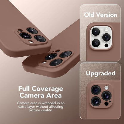 Magnetic for iPhone 13 Pro Max Case, Compatible with MagSafe, [Full Camera Protection][Screen Protector] Silicone Shockproof Protective Phone Case for iPhone 13 Pro Max 6.7", Brown