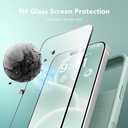 GONEZ Magnetic for iPhone 17 Pro Max Case, Compatible with MagSafe, [Screen Protector + Camera Lens Protector], Liquid Silicone Anti-Scratch Shockproof Protective Phone Case 6.9 inch, Mint Green