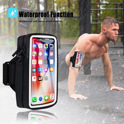 Phone Holder for Running Armband, Cell Phone Purse Small Crossbody Bags for Women Kids, Sports Arm Bag for Men iPhone,Galaxy,Smartphones Carrier Pouch Fit Workout,Exercise,Gym,Hiking,Walking
