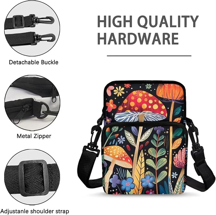 Men's Crossbody Bag, Small Cell Phone Wallet, Women's Shoulder Handbag, Travel Gym Bag