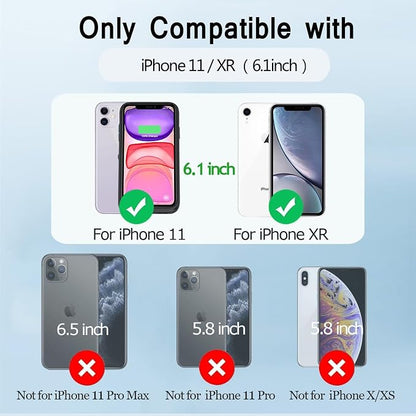 Battery Case for iPhone 11/XR, 7500mAh Ultra-Slim Portable Charging Case Rechargeable Protective Battery Pack for iPhone 11 and iPhone XR External Charger Case 6.1 Inch-Black