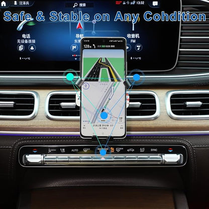 HAPPYHORSE Car Central Control Armrest Car Phone Mount Compatible wit GLE 350 450 GLS 400 450 2020-2023 Auto Mobile Phone Holder Accessories (Style C)
